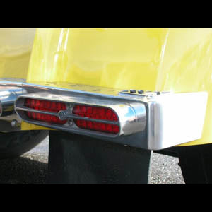 Double JJ Kenworth W900 cast aluminum rear step light bars - PAIR