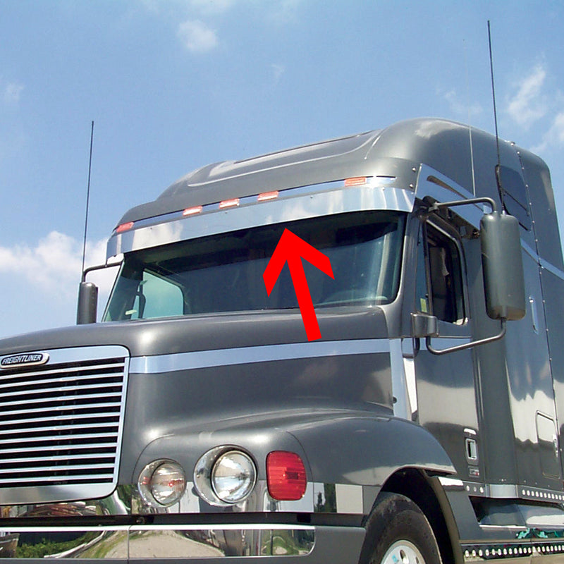 Freightliner Century/Columbia -2003 stainless steel visor extension