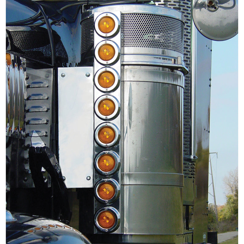 Freightliner Classic Donaldson front air cleaner brackets w/16 round 2" light holes