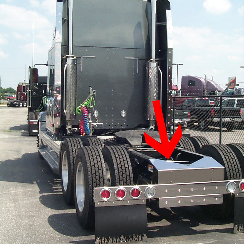 Freightliner Century stainless steel rear frame cover