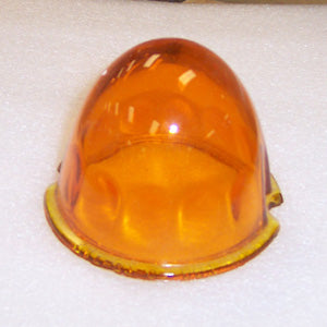 Amber original-style glass lens for torpedo cab light