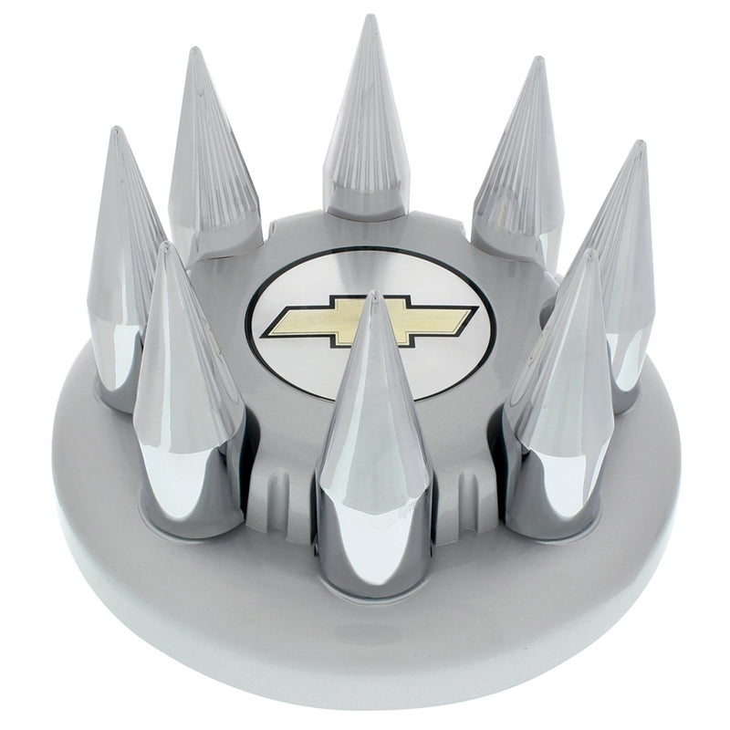7/8" chrome plastic push-on extra-long spike lugnut cover - SINGLE, 4" tall