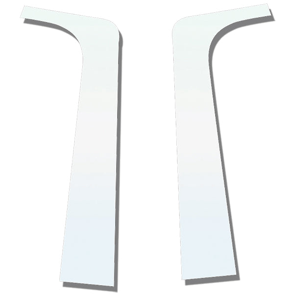 Peterbilt 379 2001-2005 stainless steel interior windshield post covers - PAIR