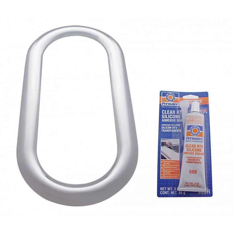 Peterbilt 359/379 -2005 stainless steel exterior door view window surround