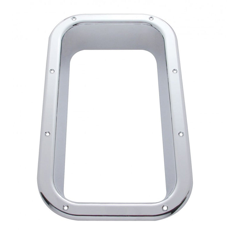 Kenworth Non-Daylite Door chrome plastic interior view window trim - screw mount