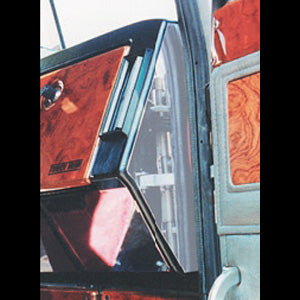 Peterbilt 1996-1999 stainless steel end dash trim - passenger's side