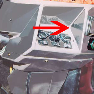 Peterbilt 1995-2000 stainless steel air conditioner/heater control trim - right