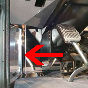 Peterbilt 2001-2005 stainless steel under dash fuse door cover