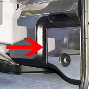 Peterbilt 1999-2005 stainless steel lower heater filter door cover