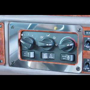Peterbilt 2001-2005 stainless steel air conditioner/heater control panel surround