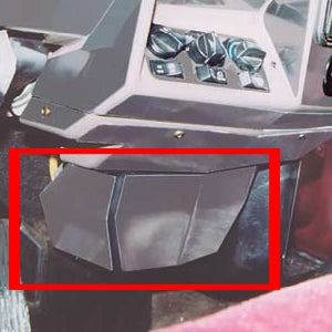 Peterbilt -2000 stainless steel under dash ABS cover trims - 3 pieces