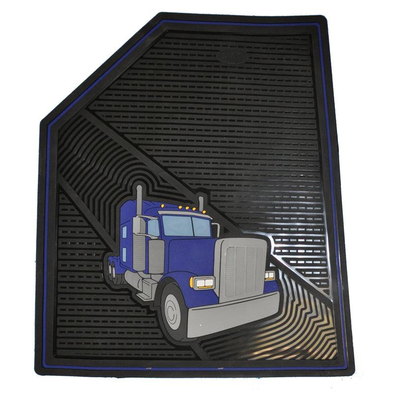 Peterbilt 379 -2005 blue/black colored rubber floor mats - PAIR