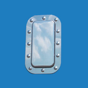 Kenworth stainless steel flat sleeper vent cover - 4.75" x 10.25"