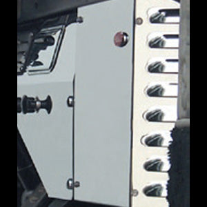 Peterbilt 359 stainless steel heater door w/louvers