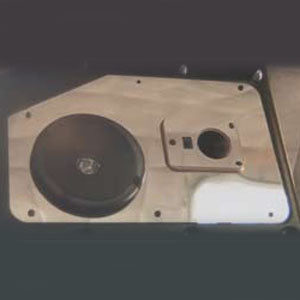 Peterbilt 359 stainless steel sleeper control panel - 2 piece kit, passenger's side