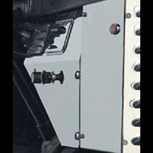 Peterbilt 359 stainless steel heater control panel trim