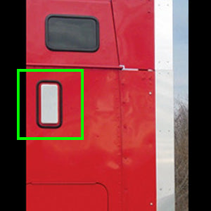 International stainless steel sleeper vent cover w/sides, 5.25" x 12.25"