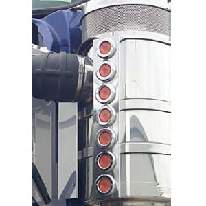 Kenworth 15" Vortox front air cleaner brackets w/14 round 2" light holes