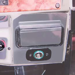 Peterbilt 1995-2000 stainless steel ashtray and lighter surround