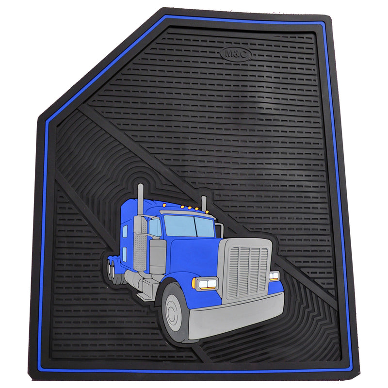 Peterbilt 379 2006+ blue/black colored rubber floor mats - PAIR