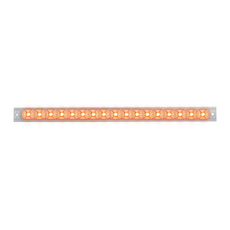 Spyder 20" Red 17 diode LED turn signal light bar - CLEAR lens