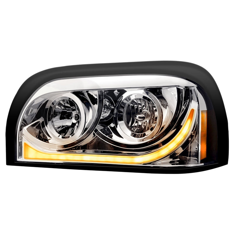 Freightliner Century "Lexus Look" headlight assembly w/LED running light/turn signal - SINGLE