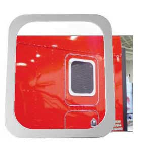 Kenworth stainless steel exterior lower sleeper window trim