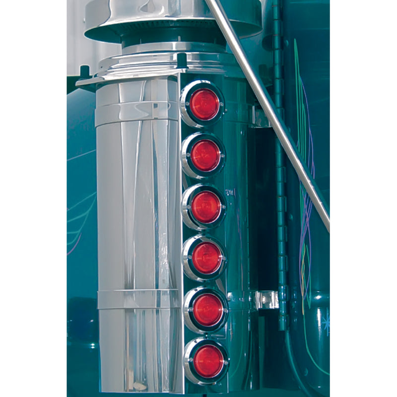 Freightliner Nelson rear air cleaner brackets w/12 round 2" light holes