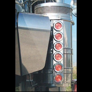 Kenworth 13" front air cleaner brackets w/12 round 2" light holes