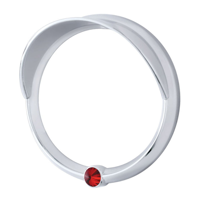 Freightliner Century/Coronado chrome plastic large speedometer/tachometer gauge bezel w/jewel