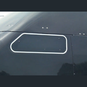 Kenworth 72" sleeper stainless steel upper window trim - PAIR