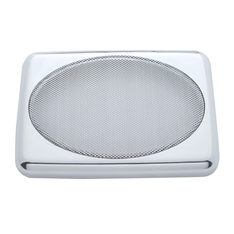 Peterbilt -2005 chrome plastic rectangular radio speaker covers - PAIR