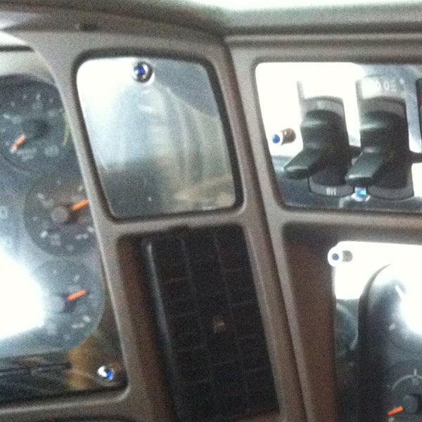 Kenworth T2000/T700 stainless steel upper dash trim - PAIR