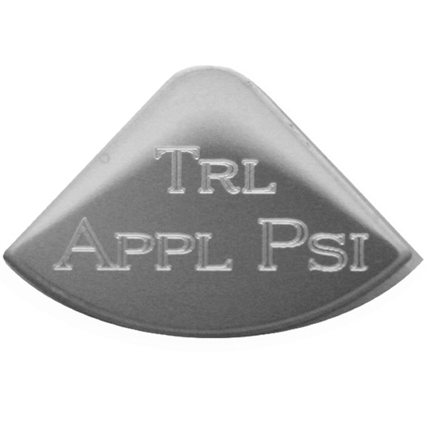 Rockwood Freightliner/Kenworth stainless steel 1/4 moon gauge emblem