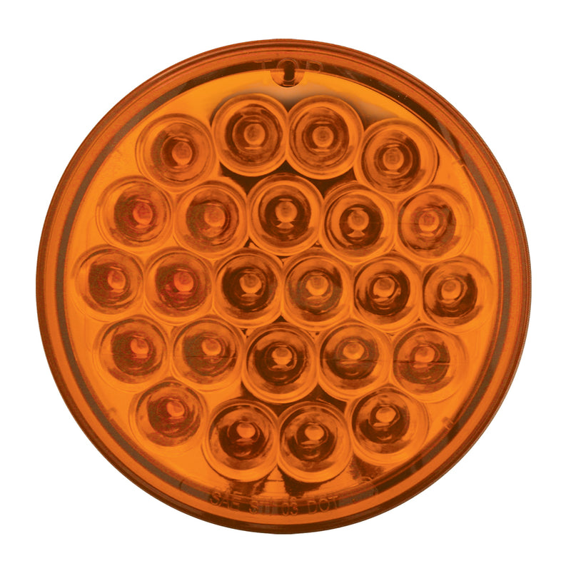 Pearl amber 4" round 24 diode LED turn signal light