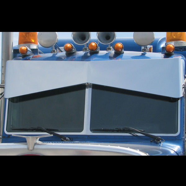 Peterbilt 379/389 stainless steel exterior windshield trim, 3 piece set