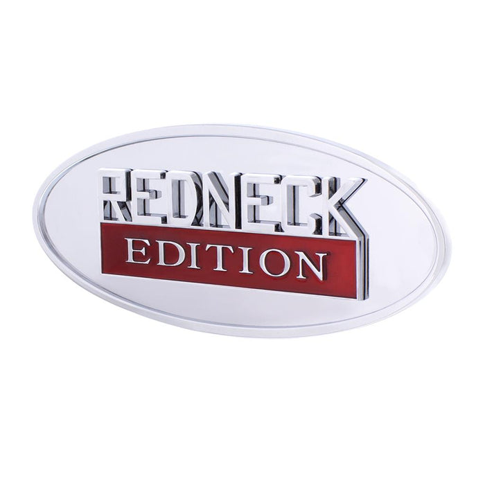 Peterbilt chrome "Redneck Edition" replica emblem - SINGLE