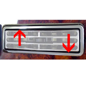 International I-model 1997+ chrome plastic air conditioner vent snap-on surround - 2/PACK