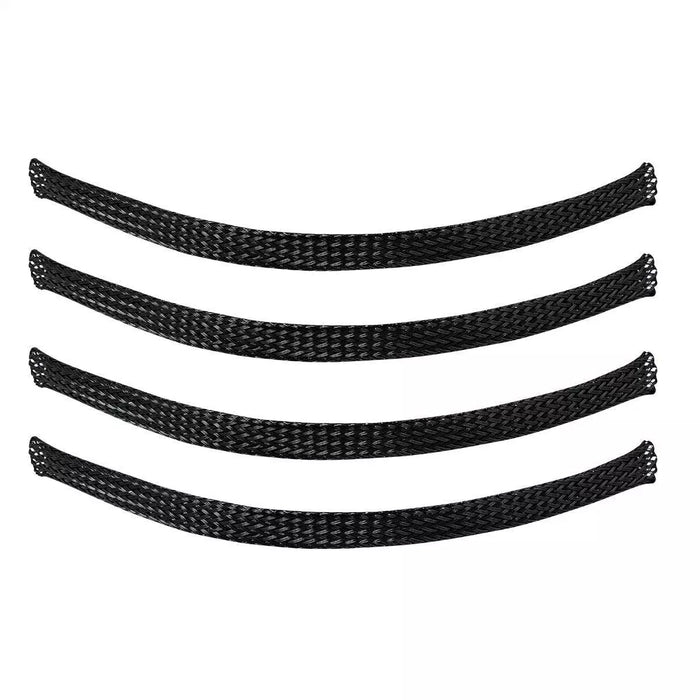 5" black braided expandable wire sleeve for headlight bulb plugs (set of 4 pieces)