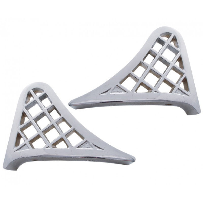 Peterbilt chrome cast aluminum rear of front fender steps - PAIR