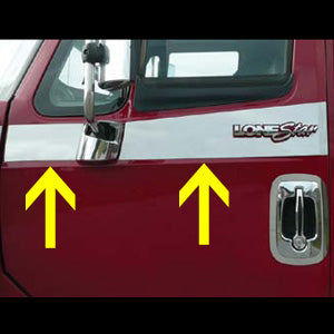 International LoneStar stainless steel under window upper door trim w/flat back - 4 piece kit