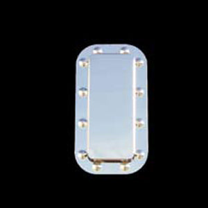 Peterbilt 359/379 stainless steel sleeper vent surround w/dimples