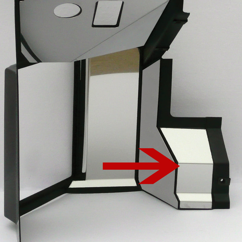 Peterbilt 2001-2005 stainless steel lower driver's side behind clutch kick panel