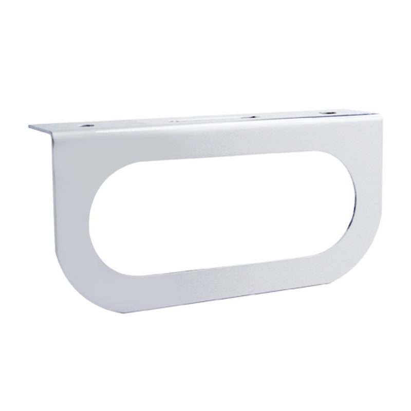 Stainless steel light bracket w/1 oval light hole - rounded edge