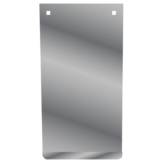 Stainless steel extra-long 11" x 20" trailer mudflap anti-sail panels - PAIR