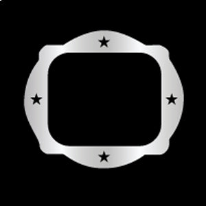 Western Star Constellation stainless steel door latch trim w/4 stars