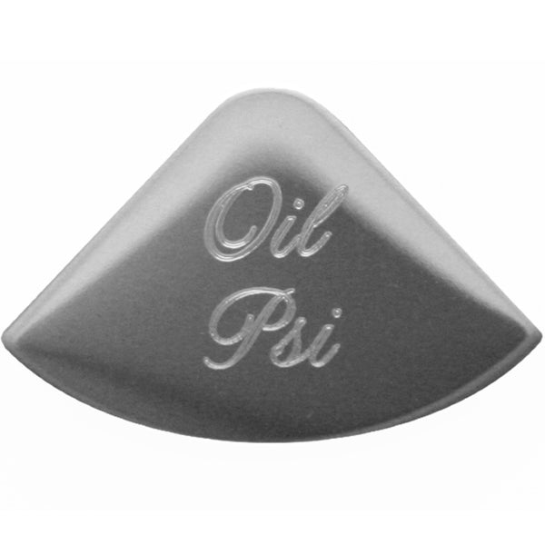 Rockwood Peterbilt 2006+ stainless steel 1/4 moon gauge emblem