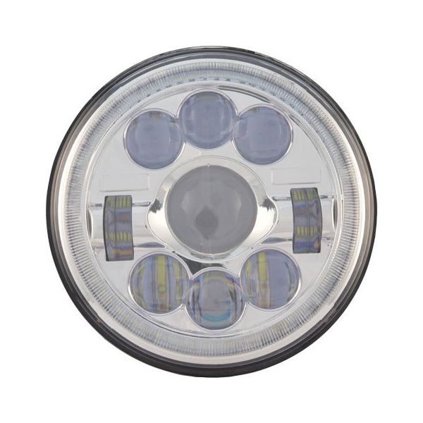 7" diameter single round LED headlight - 1320 lumens