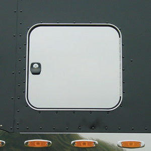 Peterbilt 379/389 2005+ stainless steel Unibilt sleeper storage door covers - PAIR