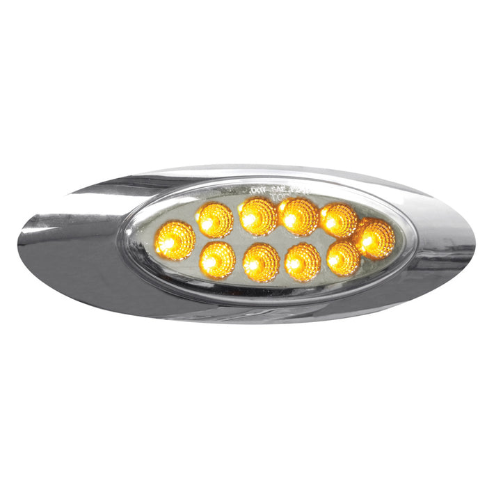 M1-style Amber 10 diode LED marker light - CLEAR lens
